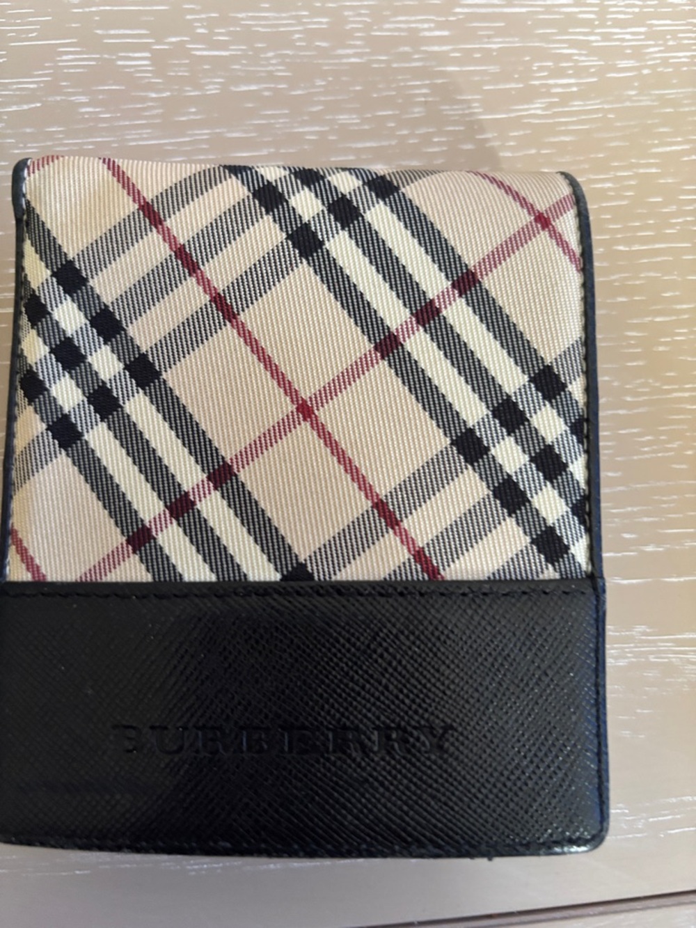 Burberry Black Leather Bifold Wallet